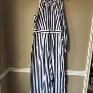 J. Crew Blue and White Striped Jumper